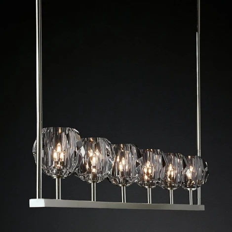 Подвесной светильник Rh Boule De Cristal Linear Chandelier 6 Bronze ImperiumLoft 40,1222 (220V)