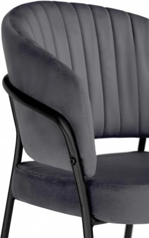 Стул на металлокаркасе Лео (Лео антрацитовый brandy light 28 / черный) Woodville арт.592480