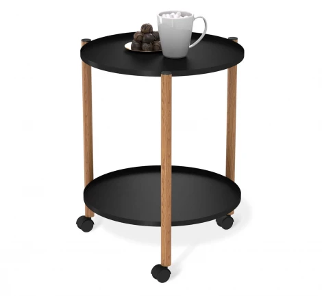 Столик журнальный Sheffilton SHT-CT62 черный муар/светлый орех 9161863602