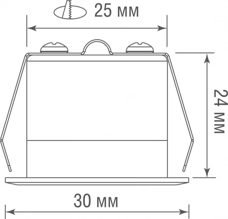Встраиваемый светодиодный светильник Donolux Hole DL18896R1W1W (220V, круглые)