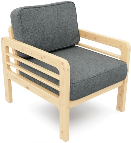 Кресло Arsko Бергер сосна рогожка черная