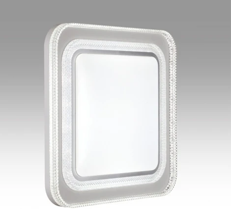 Настенно-потолочный светильник Sonex Suzy Silver 7685/EL пластик/серебристый LED 70Вт 3000-6000K 490х490 IP43 пульт ДУ (220V)
