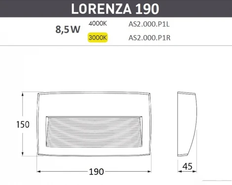 Настенный светильник уличный Fumagalli Lorenza AS2.000.000.WXK1L (220V, IP55)