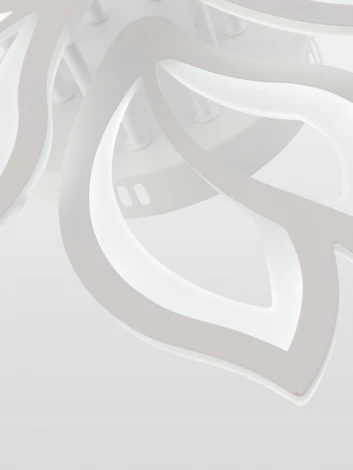 Потолочная люстра светодиодная с пультом ДУ 132W, белый, LED Natali Kovaltseva Fortuna LED LAMPS 81107/6C (регулировка яркости, 220V, цветы)