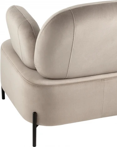 Кресло Stool Group Кэнди с подлокотниками велюр серо-бежевый УТ000035879