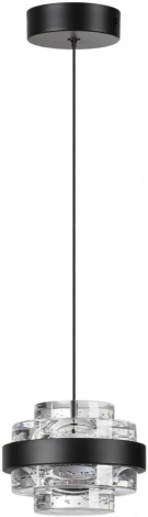 Подвесной светильник каскадный Odeon Light Klot 5031/6L черный/металл/акрил LED 6W 4000K 432лм (220V, на проводе)