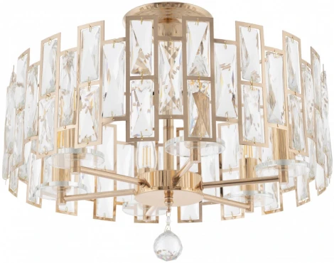 Потолочная люстра хрустальная на штанге Arte Milano Sorrento-4209 374209/6/80/470 GD (220V)