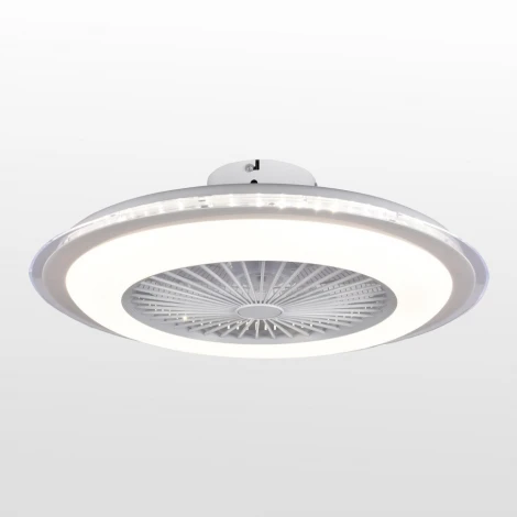 Потолочная светодиодная люстра с вентилятором Lussole Moonlight LSP-7462 (220V, круглые)