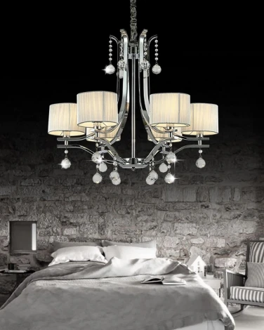 Подвесная люстра Lumina Deco Fontenea LDP 8443-6 CHR