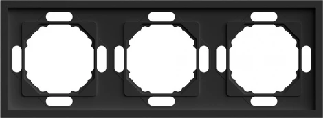 Рамка на 3 поста (черный) Stekker Эмили 49860