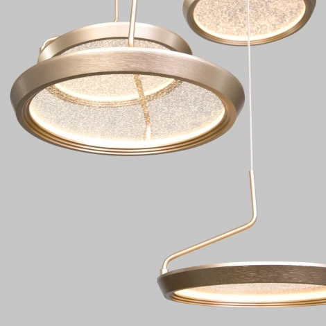 Подвесной светильник каскадный Eurosvet Crespella 90034/6 золото (LED, 220V, на проводе)