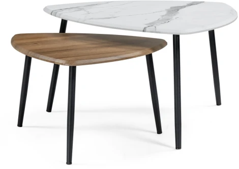 Журнальный стол Лойс мрамор белый / дуб вотан 516570 Notta