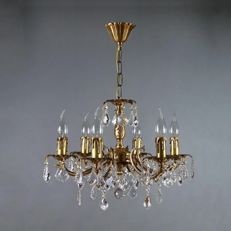 Подвесная люстра Ambiente by Brizzi Benisa 2226/6 AB New Leaf (220V, на цепи, подсвечник, свеча)