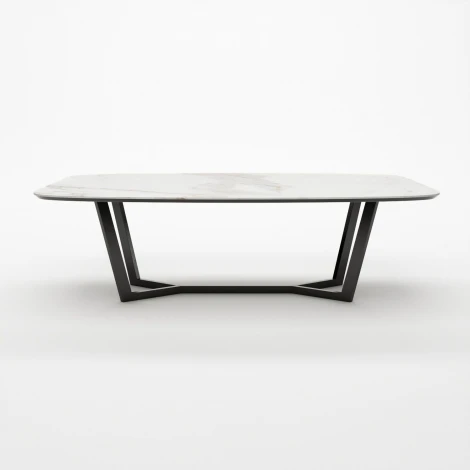 Стол овальный Top Concept BENZ 160, керамика матовая, белая