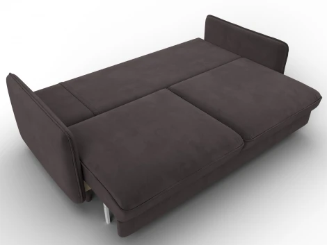 Диван прямой Лига-064 НПБ (ДСП/Дерево/Велюр/Коричневый) Лига Диванов 134779