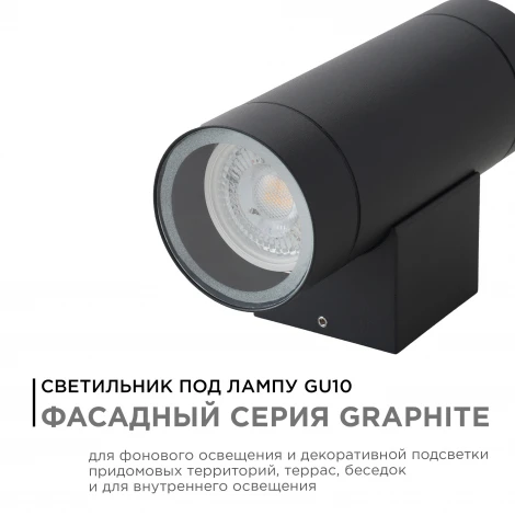 Настенный светильник уличный 2х35Вт графит, алюминий Apeyron 11-119
