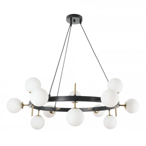 Подвесная люстра MyFar Robert MR2331-12P (220V, на тросе, шарики, круглые)