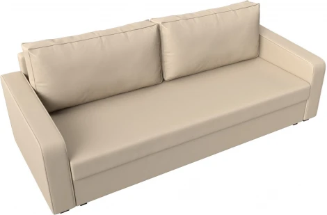 Диван прямой Лига-009 (Бежевый/Экокожа) Лига Диванов арт.118062