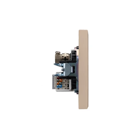 Розетка компьютерная RJ45 кат6 + TV с/у шелк Kranz Strong KR-78-0722-8