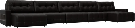 Диван п-образный с полками Лига-053 НПБ МегаЛонг Лига Диванов (Экокожа) арт.129011