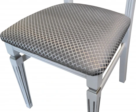 Стул Анри белый/серебро, Атина серебро от фабрики Mebelik