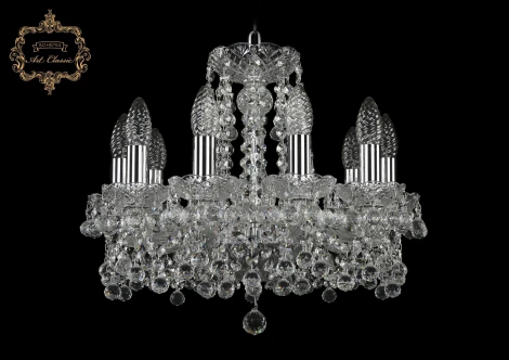 Подвесная люстра Art Classic 11.26 11.26.10.141.Cr.B (220V, хрусталь, на цепи, подсвечник, свеча)