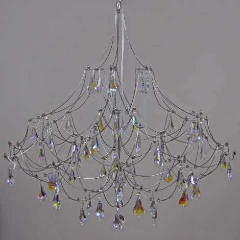 Подвесная люстра светодиодная хрустальная с пультом ILLUMICO IL8006-800HX-60 Ether