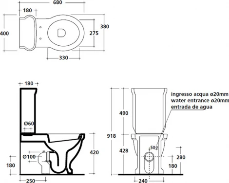 Унитаз-компакт Galassia Ethos 8441