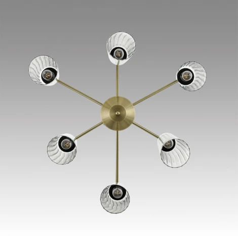 Потолочная люстра на штанге Lumion Doliana 6584/6C бронза/прозрачный, металл/стекло E14 6*40W 220V