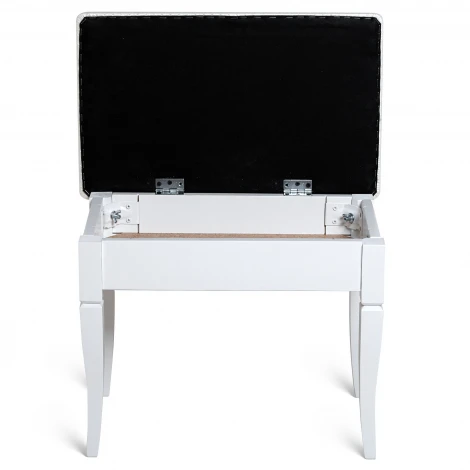 Банкетка Ретро М с ящиком белый, ткань экокожа белый Mebelik 009370