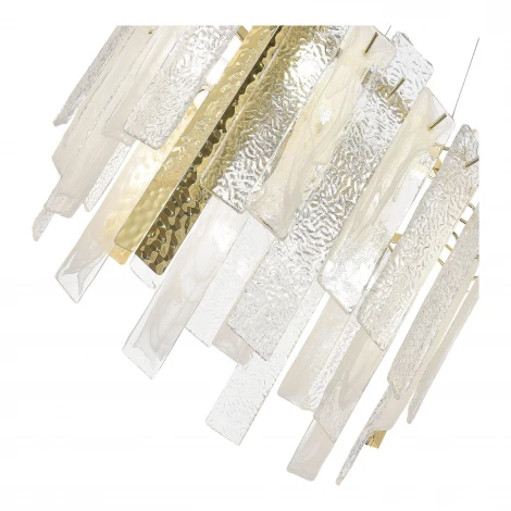 Подвесная люстра ST Luce Scolare SL1636.203.06 Золотистый/Белый, Золотистый E14 6*40W (220V, на тросе, круглые)