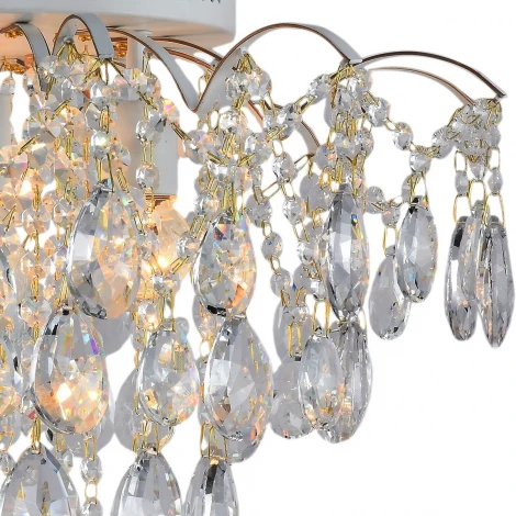 Потолочная люстра хрустальная Reluce 04039-0.3-06 WH+GOLD PN (220V)