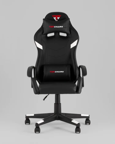 Кресло спортивное TopChairs Warden черно-белый арт.УТ000039483