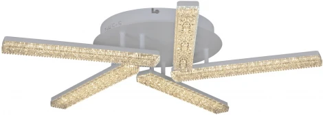 Потолочная люстра светодиодная на штанге с пультом, регулировкой цветовой температуры и яркости Reluce 03445-3.3-05C WH (220V)