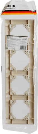 Рамка на 4 поста (слоновая кость) Stekker Эрна Элегант 49669