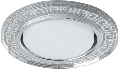 Светильник встраиваемый с белой LED подсветкой Feron CD4981 41906 GX53 без лампы, gпрозрачный, серебро