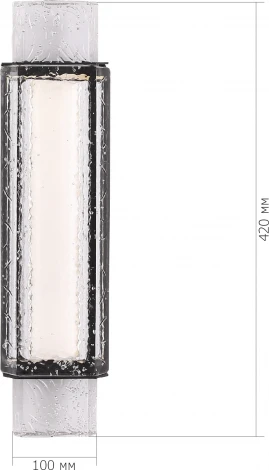 Настенный светильник ST Luce Eis SL6140.401.01 черный/прозрачный LED 1*11W 3000K