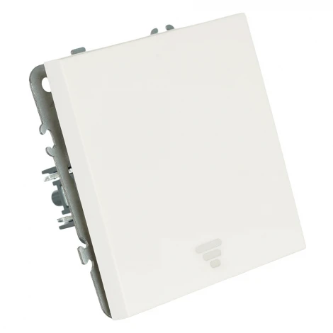 Выключатель одноклавишный самовозвратный (белый фарфор, soft touch) Stekker Эмили 50324