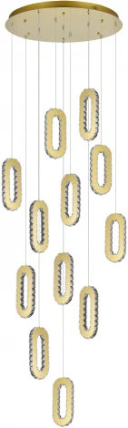 Подвесной светильник каскадный ST Luce Allungo SL6506.203.12 Золотистый/Золотистый, Прозрачный LED 12*9W (220V, на проводе)