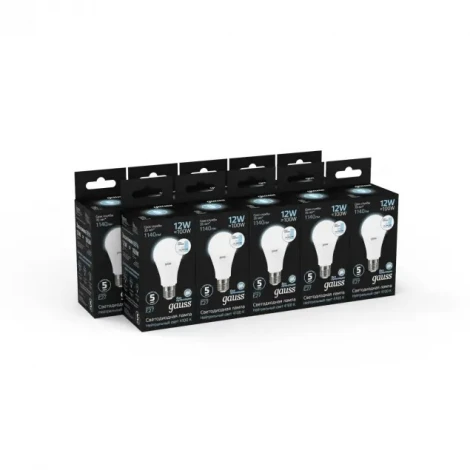 Лампочка светодиодная E27 12 Вт 1200 lm 4100K нейтральное белое свечение Gauss 102502212