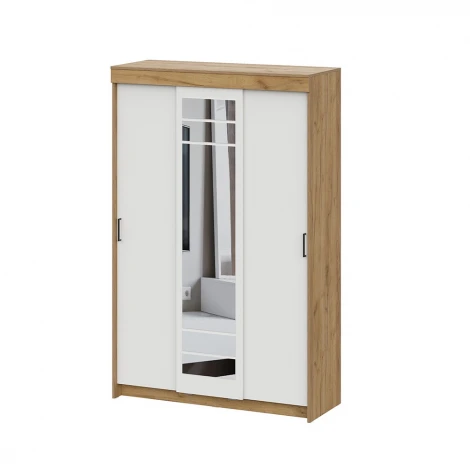 Шкаф Арника-купе ШКП 7, Дуб Золотой, Белый