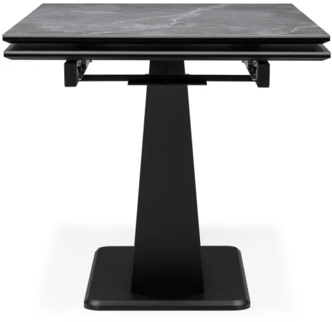 Керамический стол Woodville Кели 140(200)х80х76 серый мрамор / черный 532395