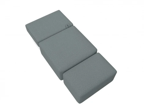 Модули диван и пуф Лига-060 НПБ (ЛДСП,Брус,Фанера,Рогожка/Серый) Лига Диванов 129740