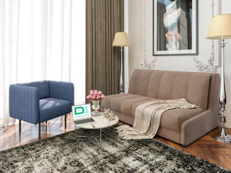 Кровать-диван прямой бежевый, 160 D1 Венеция AAA41323001