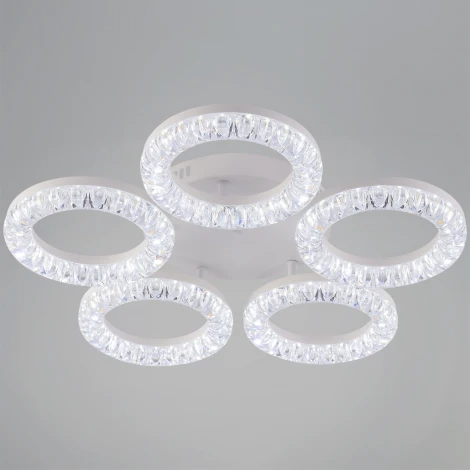 Потолочная люстра светодиодная на штанге с пультом регулировкой цветовой температуры, яркости и ночным режимом Reluce 09847-0.3-05A WH