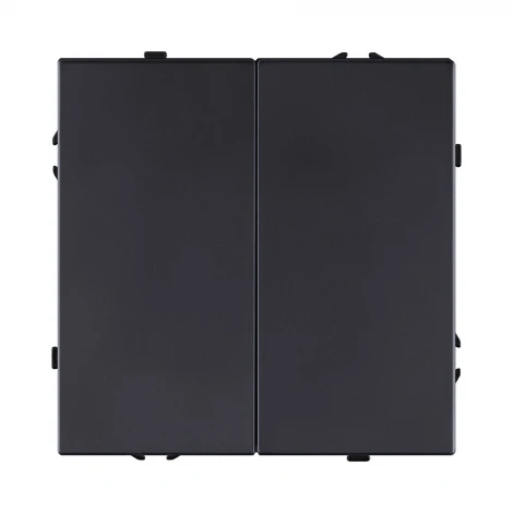 Выключатель 2-клавишный 10А/250В черный матовый Kollinger Eclipse EC-004BK