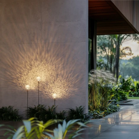 Уличный светильник IP65 Odeon Light Dande 7121/2GL 655мм металл/стекло LED 2W 24V (шар)