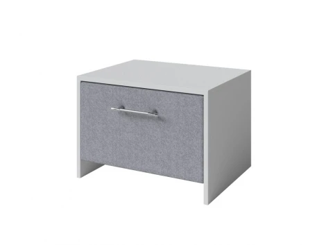 Тумба Varna (ЛДСП+ткань Белый/Nice Серебряный) PROxSON 51x40 2052362