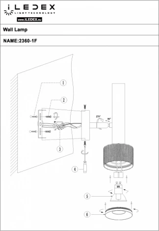 Спот iLedex Delta 2360-1 BK+WH (220V, круглые)