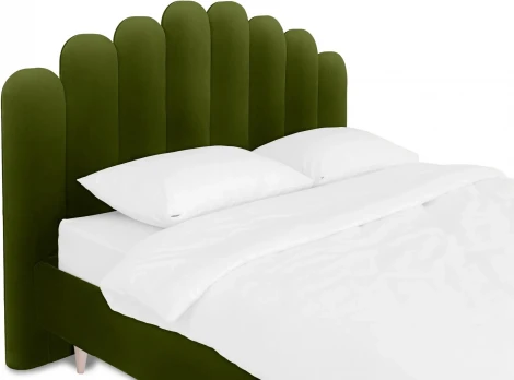 Кровать Queen II Sharlotta L 1600 ОГОГО (арт.577035), (Ткань/Зеленый)
